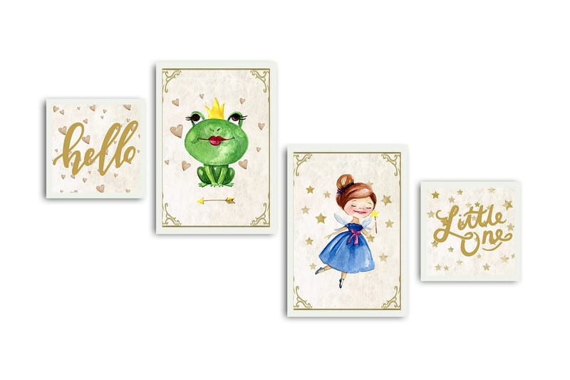 Dekorativ MDF-bilde 4 Deler - Flerfarget - Interiør - Maleri & posters - Lerretsbilder