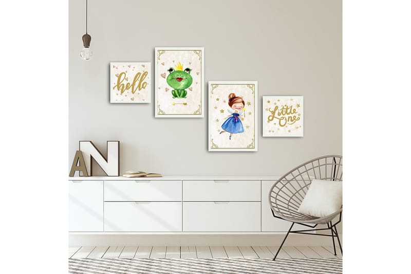 Dekorativ MDF-bilde 4 Deler - Flerfarget - Interiør - Maleri & posters - Lerretsbilder