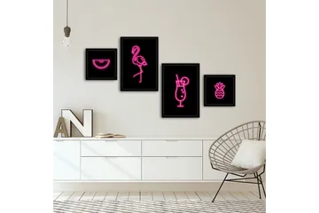Dekorativ MDF-bilde 4 Deler - Flerfarget - Interiør - Maleri & posters - Lerretsbilder