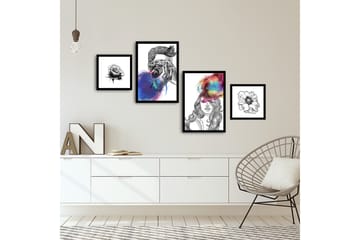 Dekorativ MDF-bilde 4 Deler - Flerfarget - Interiør - Maleri & posters - Lerretsbilder