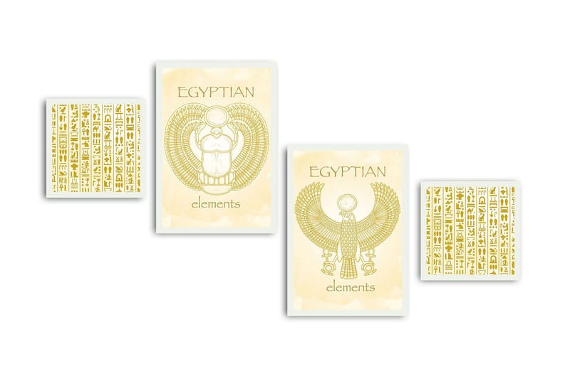 Dekorativ MDF-bilde 4 Deler - Flerfarget - Interiør - Maleri & posters - Lerretsbilder