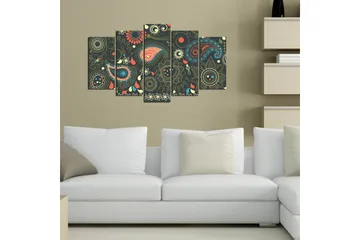 Dekorativ MDF-bilde 5 Deler - Flerfarget - Interiør - Maleri & posters - Lerretsbilder