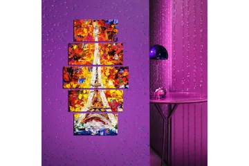 Dekorativ MDF-bilde 5 Deler - Flerfarget - Interiør - Maleri & posters - Lerretsbilder