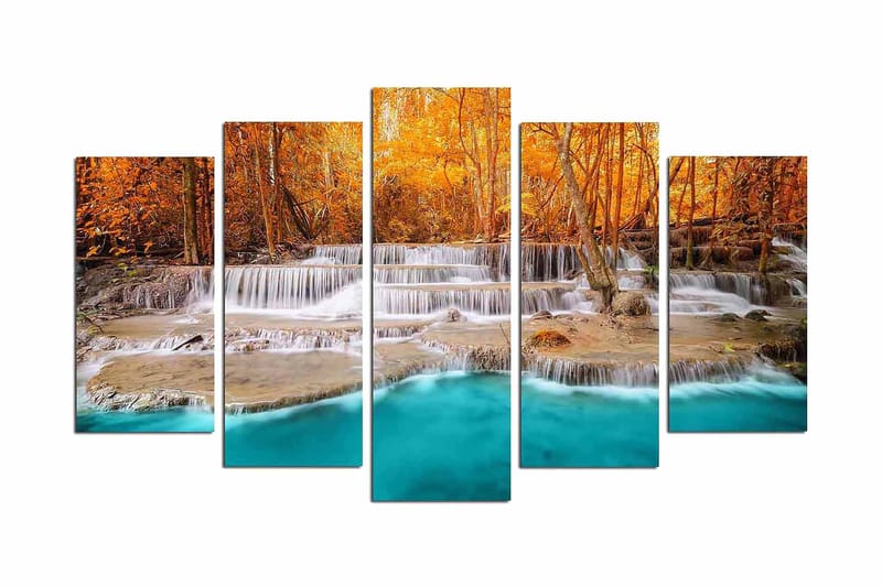 Dekorativ MDF-bilde 5 Deler, Flerfarget