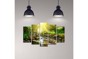 Dekorativ MDF-bilde 5 Deler - Flerfarget - Interiør - Maleri & posters - Lerretsbilder