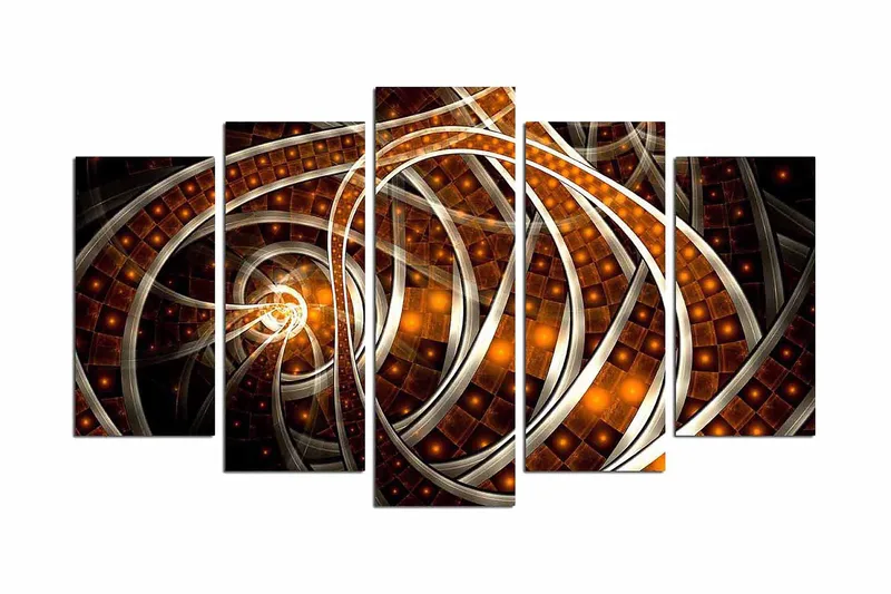 Dekorativ MDF-bilde 5 Deler - Flerfarget - Interiør - Maleri & posters - Lerretsbilder