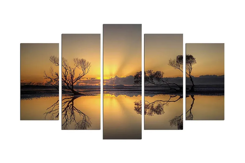 Dekorativ MDF-bilde 5 Deler, Flerfarget