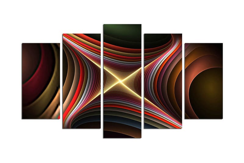 Dekorativ MDF-bilde 5 Deler - Flerfarget - Interiør - Maleri & posters - Lerretsbilder