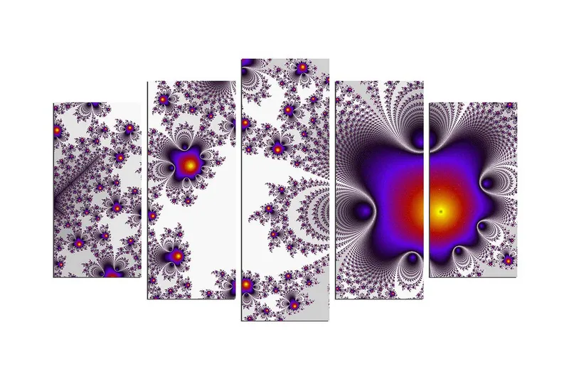 Dekorativ MDF-bilde 5 Deler - Flerfarget - Interiør - Maleri & posters - Lerretsbilder