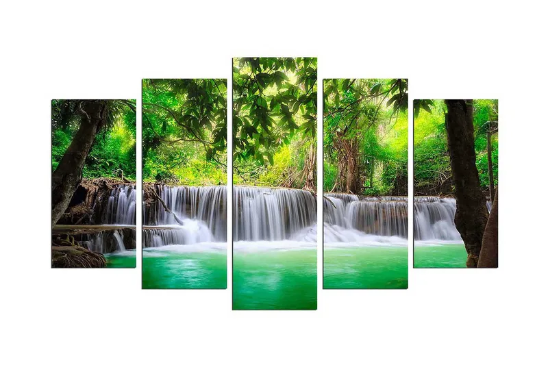 Dekorativ MDF-bilde 5 Deler, Flerfarget