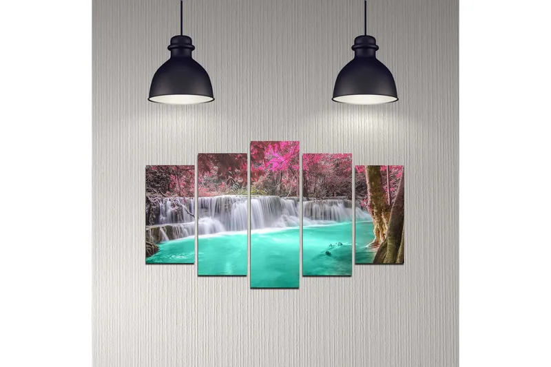 Dekorativ MDF-bilde 5 Deler - Flerfarget - Interiør - Maleri & posters - Lerretsbilder