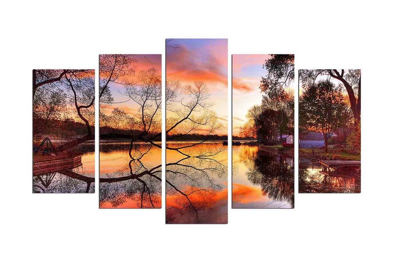 Dekorativ MDF-bilde 5 Deler, Flerfarget