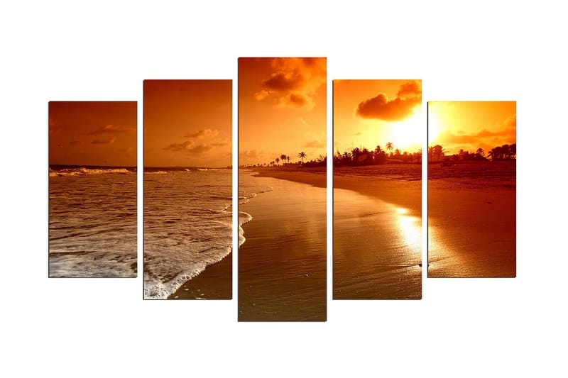 Dekorativ MDF-bilde 5 Deler - Flerfarget - Interiør - Maleri & posters - Lerretsbilder