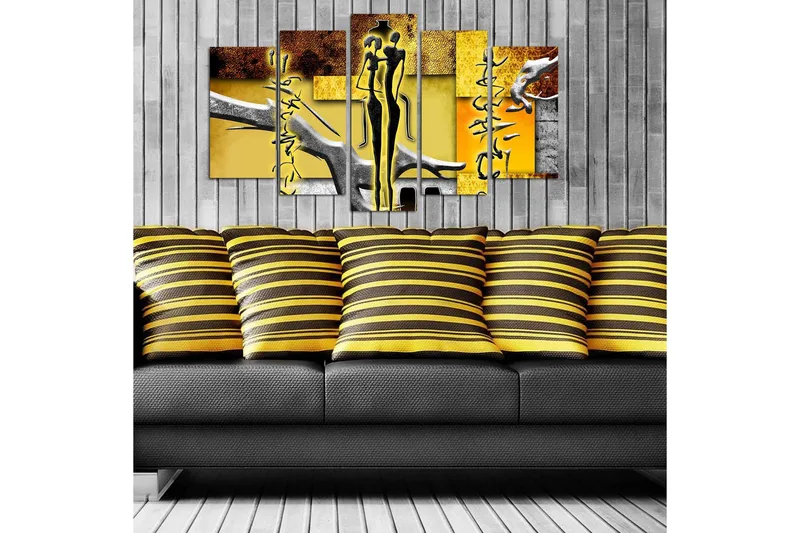 Dekorativ MDF-bilde 5 Deler - Flerfarget - Interiør - Maleri & posters - Lerretsbilder