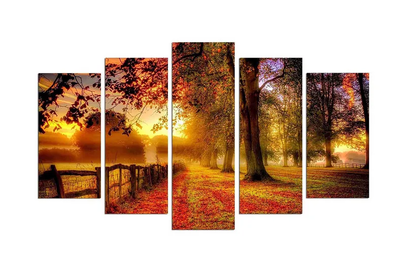 Dekorativ MDF-bilde 5 Deler, Flerfarget