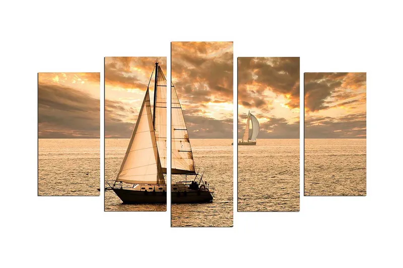 Dekorativ MDF-bilde 5 Deler, Flerfarget