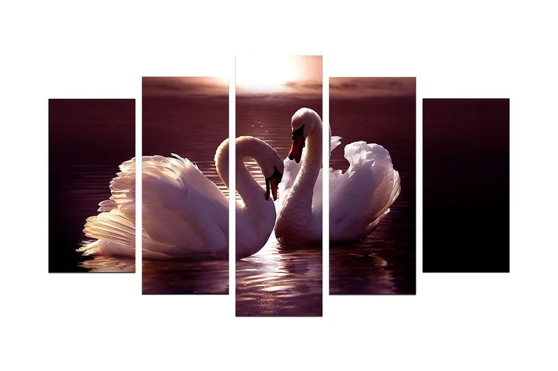 Dekorativ MDF-bilde 5 Deler, Flerfarget