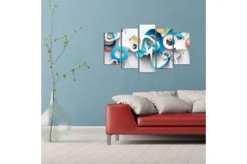 Dekorativ MDF-bilde 5 Deler - Flerfarget - Interiør - Maleri & posters - Lerretsbilder