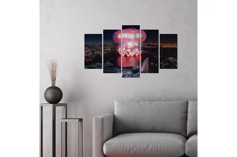 Dekorativ MDF-bilde 5 Deler - Flerfarget - Interiør - Maleri & posters - Lerretsbilder