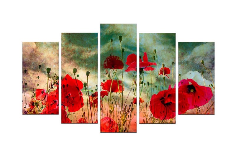 Dekorativ MDF-bilde 5 Deler - Flerfarget - Interiør - Maleri & posters - Lerretsbilder