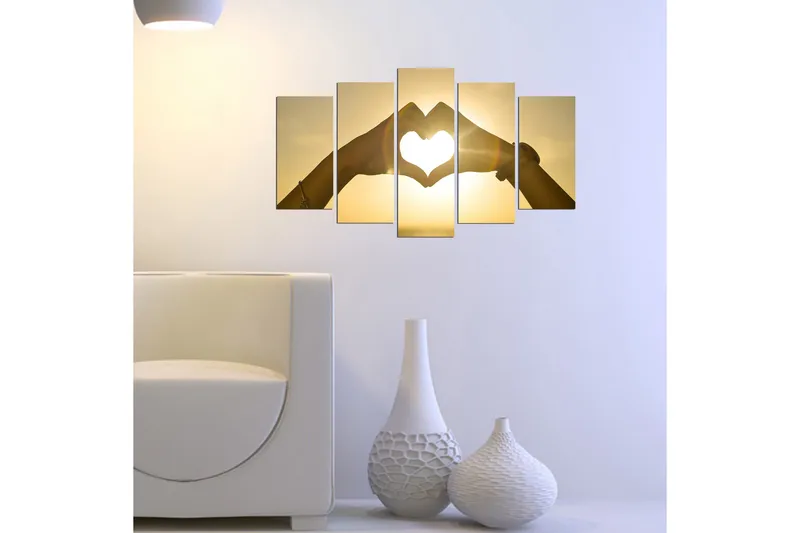 Dekorativ MDF-bilde 5 Deler - Flerfarget - Interiør - Maleri & posters - Lerretsbilder