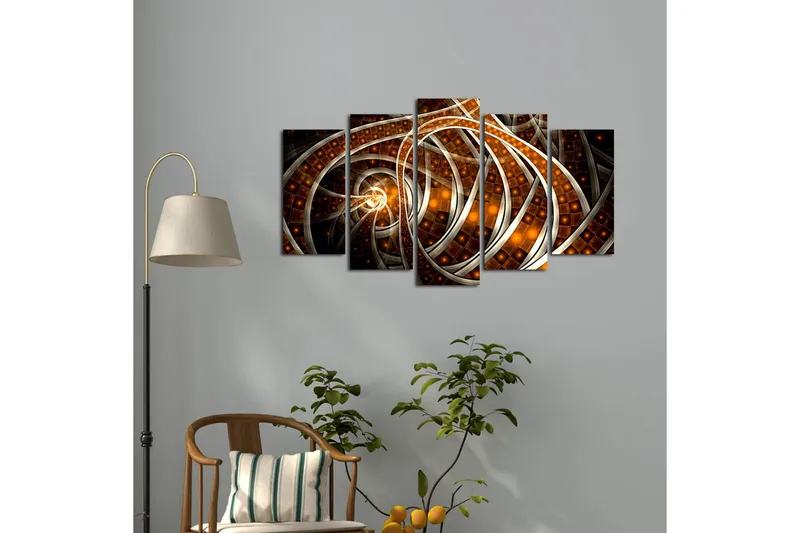 Dekorativ MDF-bilde 5 Deler - Flerfarget - Interiør - Maleri & posters - Lerretsbilder