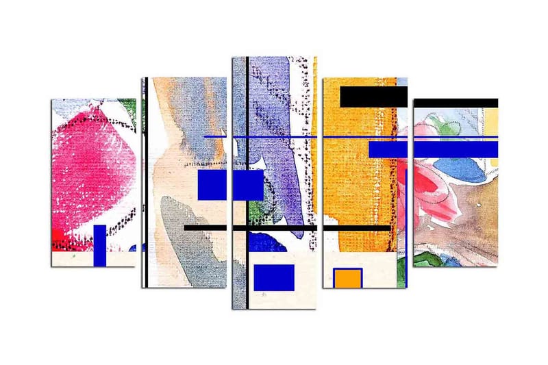 Dekorativ MDF-bilde 5 Deler - Flerfarget - Interiør - Maleri & posters - Lerretsbilder