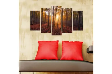 Dekorativ MDF-bilde 5 Deler - Flerfarget - Interiør - Maleri & posters - Lerretsbilder
