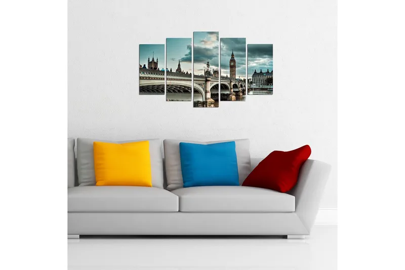 Dekorativ MDF-bilde 5 Deler - Flerfarget - Interiør - Maleri & posters - Lerretsbilder