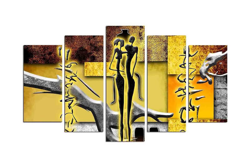 Dekorativ MDF-bilde 5 Deler - Flerfarget - Interiør - Maleri & posters - Lerretsbilder