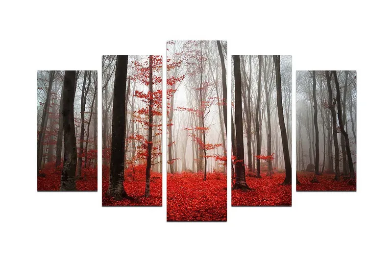 Dekorativ MDF-bilde 5 Deler - Flerfarget - Interiør - Maleri & posters - Lerretsbilder