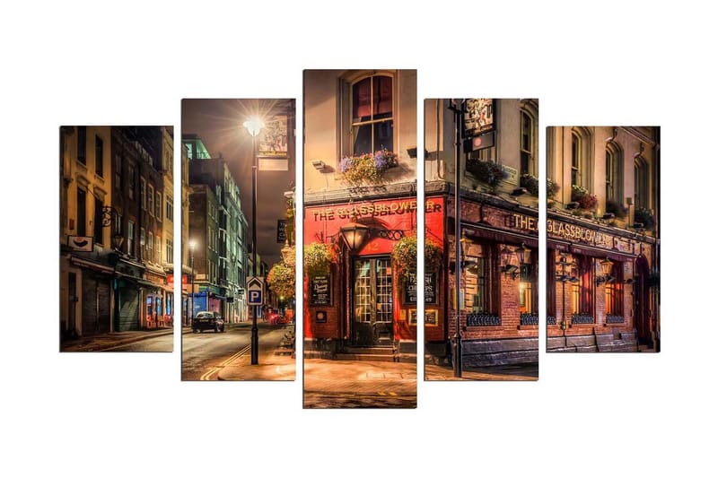 Dekorativ MDF-bilde 5 Deler, Flerfarget