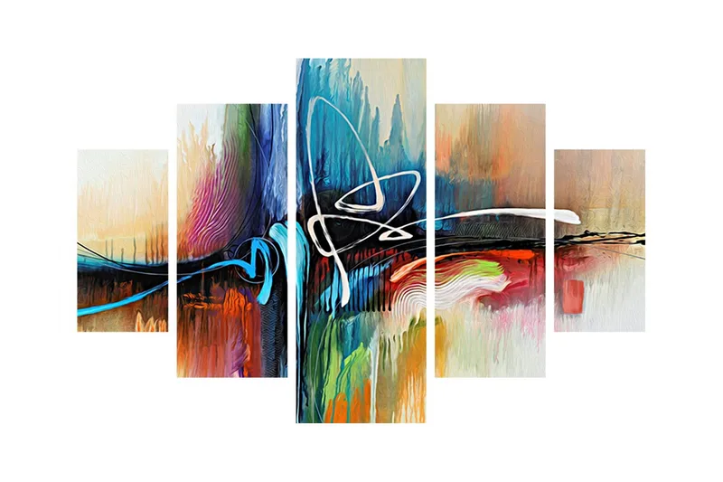Dekorativ MDF-bilde 5 Deler, Flerfarget
