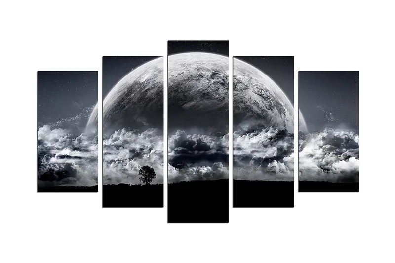 Dekorativ MDF-bilde 5 Deler, Flerfarget