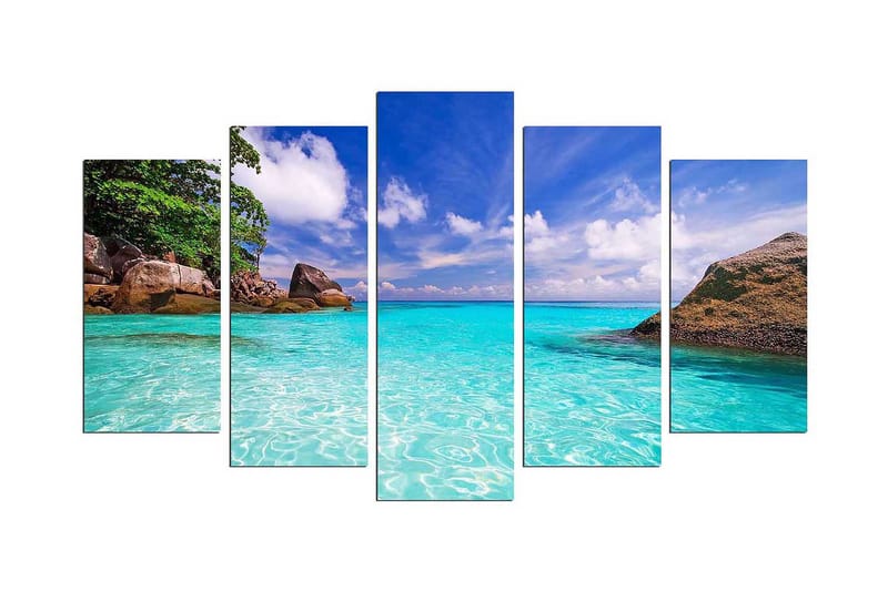 Dekorativ MDF-bilde 5 Deler - Flerfarget - Interiør - Maleri & posters - Lerretsbilder