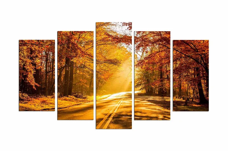 Dekorativ MDF-bilde 5 Deler - Flerfarget - Interiør - Maleri & posters - Lerretsbilder