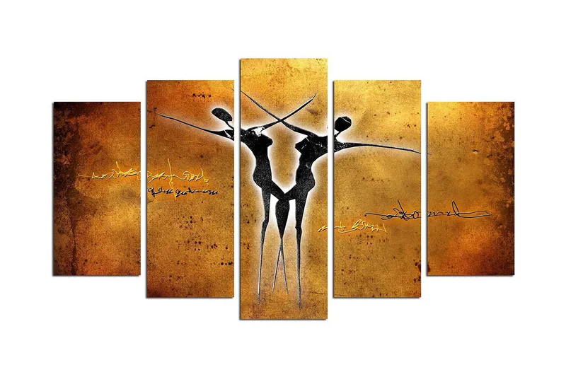 Dekorativ MDF-bilde 5 Deler - Flerfarget - Interiør - Maleri & posters - Lerretsbilder