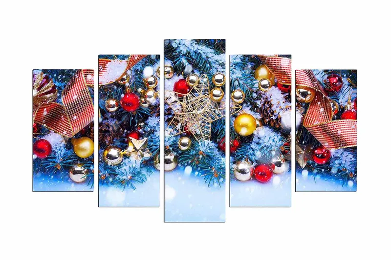 Dekorativ MDF-bilde 5 Deler - Flerfarget - Interiør - Maleri & posters - Lerretsbilder