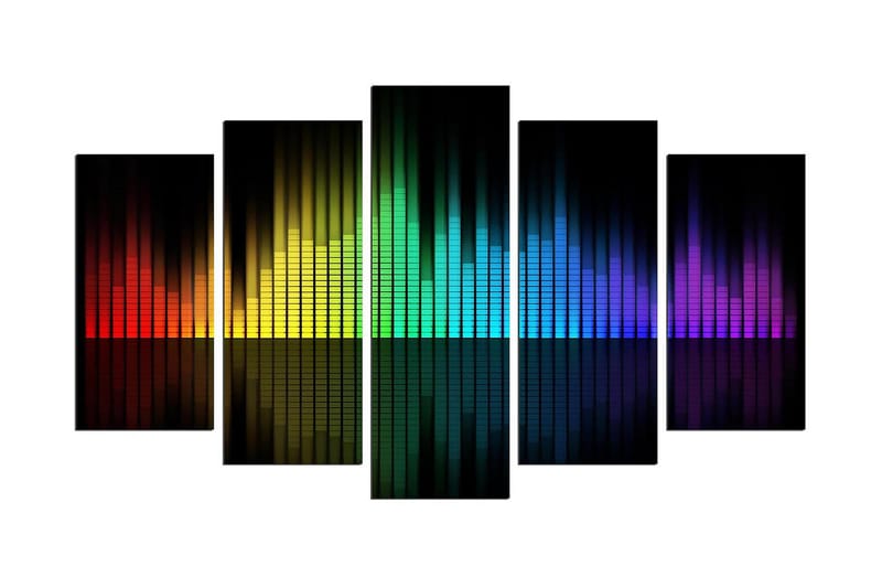 Dekorativ MDF-bilde 5 Deler - Flerfarget - Interiør - Maleri & posters - Lerretsbilder