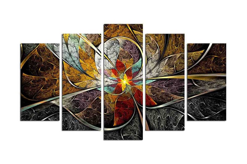 Dekorativ MDF-bilde 5 Deler, Flerfarget