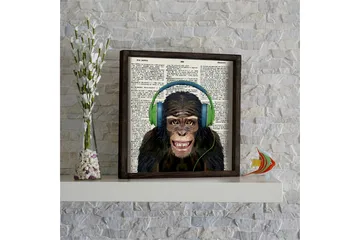 Dekorativ MDF-bilde - Blå/Grønn/Brun/Hvit/Svart - Interiør - Maleri & posters - Lerretsbilder