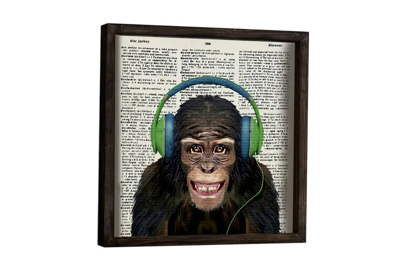 Dekorativ MDF-bilde, Blå/Grønn/Brun/Hvit/Svart