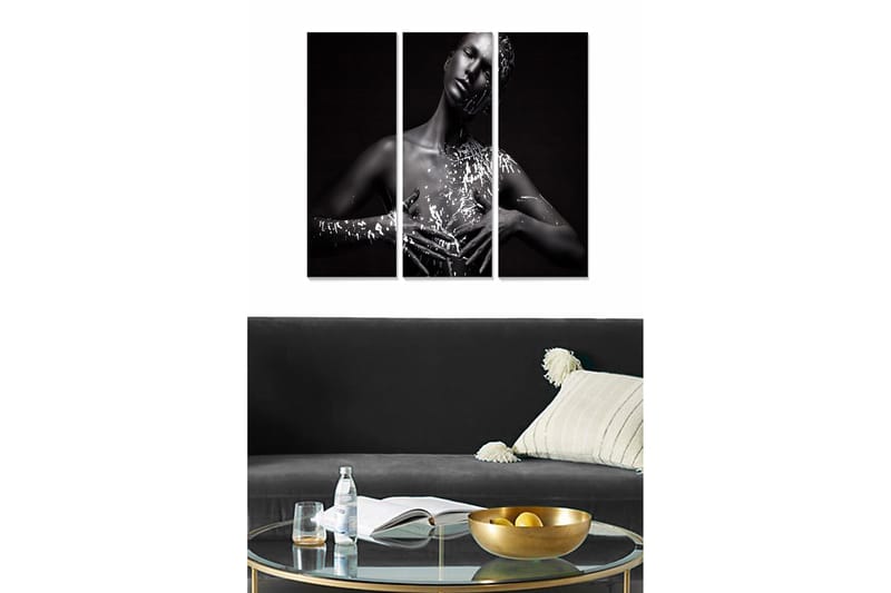 Dekorativ MDF-maling 3-Deler 20x50 cm - Flerfarget - Interiør - Maleri & posters - Lerretsbilder