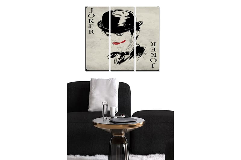 Dekorativ MDF-maling 3-Deler 20x50 cm - Flerfarget - Interiør - Maleri & posters - Lerretsbilder