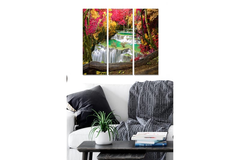 Dekorativ MDF-maling 3-Deler 20x50 cm - Flerfarget - Interiør - Maleri & posters - Lerretsbilder
