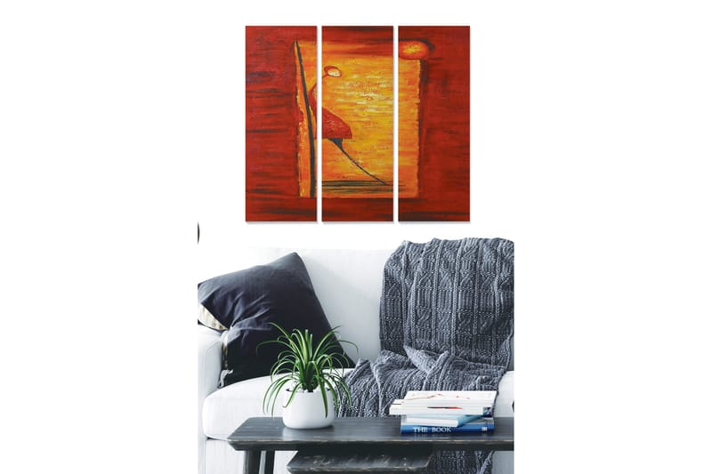 Dekorativ MDF-maling 3-Deler 20x50 cm - Flerfarget - Interiør - Maleri & posters - Lerretsbilder