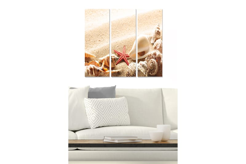 Dekorativ MDF-maling 3-Deler 20x50 cm - Flerfarget - Interiør - Maleri & posters - Lerretsbilder