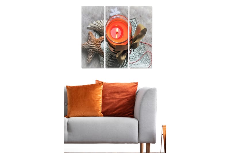 Dekorativ MDF-maling 3-Deler 20x50 cm - Flerfarget - Interiør - Maleri & posters - Lerretsbilder