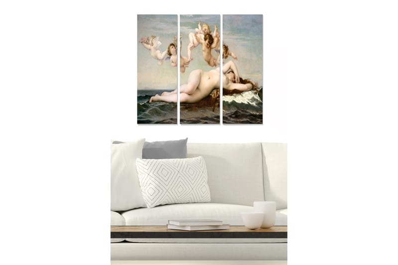 Dekorativ MDF-maling 3-Deler 20x50 cm - Flerfarget - Interiør - Maleri & posters - Lerretsbilder