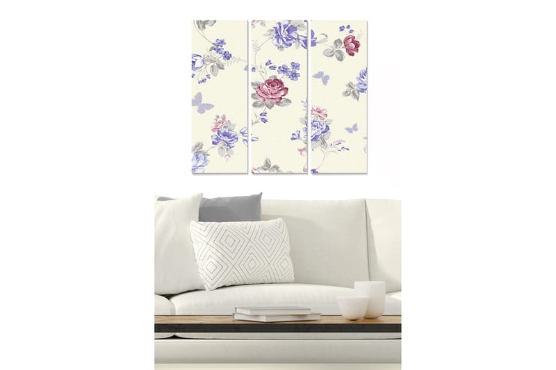 Dekorativ MDF-maling 3-Deler 20x50 cm - Flerfarget - Interiør - Maleri & posters - Lerretsbilder